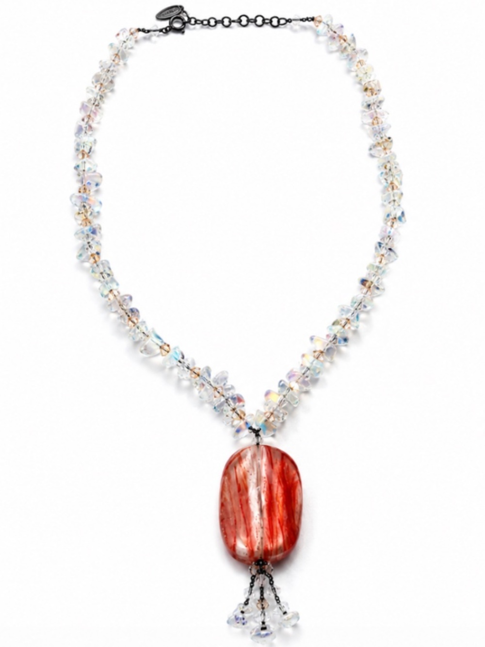 Vitraux by Alejandra Austrian Crystal AB Statement Necklace 925